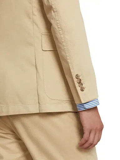 Polo Ralph Lauren Men's Garment-Dyed Cotton Two-Button Suit Jacket - Tan | Thumbnail 6 Polo Ralph Lauren Men's Garment-Dyed Cotton Two-Button Suit Jacket - Tan | Thumbnail 6