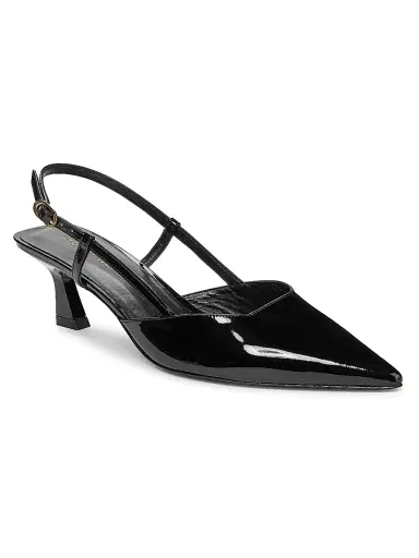 Stuart Weitzman Women's Vinnie 50MM Patent Leather Pumps - Black | Thumbnail 2 Stuart Weitzman Women's Vinnie 50MM Patent Leather Pumps - Black | Thumbnail 2