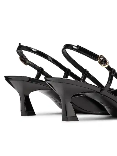 Stuart Weitzman Women's Vinnie 50MM Patent Leather Pumps - Black | Thumbnail 3 Stuart Weitzman Women's Vinnie 50MM Patent Leather Pumps - Black | Thumbnail 3