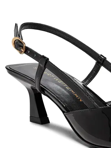 Stuart Weitzman Women's Vinnie 50MM Patent Leather Pumps - Black | Thumbnail 5 Stuart Weitzman Women's Vinnie 50MM Patent Leather Pumps - Black | Thumbnail 5