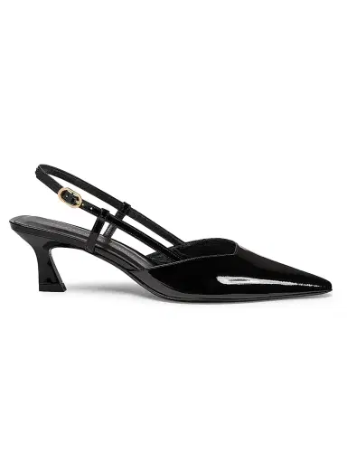 Stuart Weitzman Women's Vinnie 50MM Patent Leather Pumps - Black | Thumbnail 1 Stuart Weitzman Women's Vinnie 50MM Patent Leather Pumps - Black | Thumbnail 1