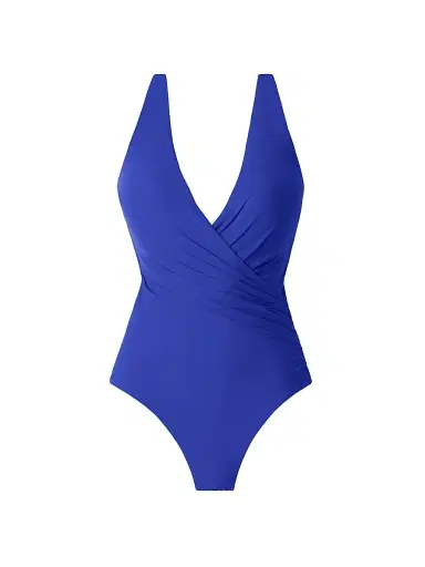 Miraclesuit Swim Women's Rock Solid Wrapsody One-Piece Swimsuit - Delphine Blue - Size 16 | Thumbnail 1 Miraclesuit Swim Women's Rock Solid Wrapsody One-Piece Swimsuit - Delphine Blue - Size 16 | Thumbnail 1