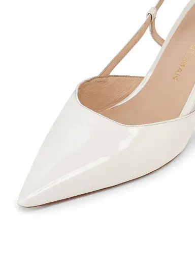 Stuart Weitzman Women's Vinnie 50MM Patent Leather Pumps - Cream | Thumbnail 5 Stuart Weitzman Women's Vinnie 50MM Patent Leather Pumps - Cream | Thumbnail 5