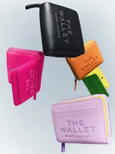 Marc Jacobs Women's The Leather Mini Compact Wallet - Rose | Thumbnail 4 Marc Jacobs Women's The Leather Mini Compact Wallet - Rose | Thumbnail 4