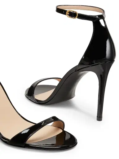 Stuart Weitzman Women's Nudist II 100MM Patent Leather Sandals - Black - Size 6 | Thumbnail 6 Stuart Weitzman Women's Nudist II 100MM Patent Leather Sandals - Black - Size 6 | Thumbnail 6
