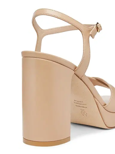 Stuart Weitzman Women's Dayna 100MM Metallic Leather Platform Sandals - Adobe | Thumbnail 3 Stuart Weitzman Women's Dayna 100MM Metallic Leather Platform Sandals - Adobe | Thumbnail 3