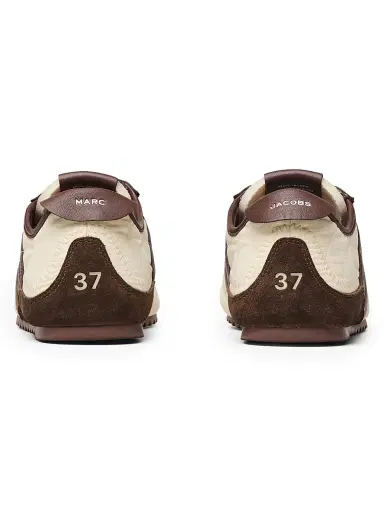 Marc Jacobs Women's The Bleeker 400 Leather Runner Sneakers - Short Bread Multi - Size 6 | Thumbnail 3 Marc Jacobs Women's The Bleeker 400 Leather Runner Sneakers - Short Bread Multi - Size 6 | Thumbnail 3