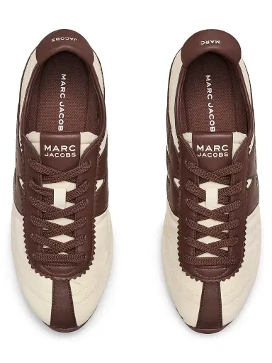 Marc Jacobs Women's The Bleeker 400 Leather Runner Sneakers - Short Bread Multi - Size 6 | Thumbnail 4 Marc Jacobs Women's The Bleeker 400 Leather Runner Sneakers - Short Bread Multi - Size 6 | Thumbnail 4