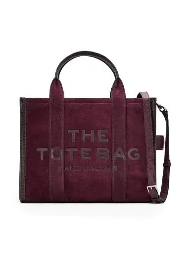 Marc Jacobs Women's The Medium Suede Tote Bag - Dark Plum | Thumbnail 1 Marc Jacobs Women's The Medium Suede Tote Bag - Dark Plum | Thumbnail 1
