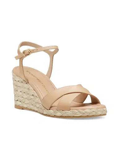 Stuart Weitzman Women's Dayna Leather Espadrille Sandals - Adobe Natural | Thumbnail 2 Stuart Weitzman Women's Dayna Leather Espadrille Sandals - Adobe Natural | Thumbnail 2