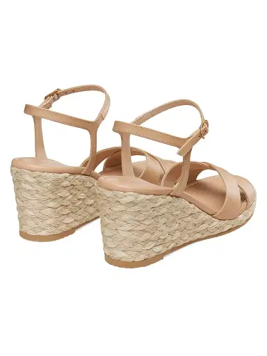 Stuart Weitzman Women's Dayna Leather Espadrille Sandals - Adobe Natural | Thumbnail 3 Stuart Weitzman Women's Dayna Leather Espadrille Sandals - Adobe Natural | Thumbnail 3