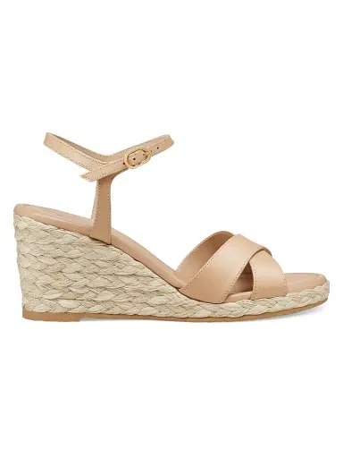 Stuart Weitzman Women's Dayna Leather Espadrille Sandals - Adobe Natural | Thumbnail 1 Stuart Weitzman Women's Dayna Leather Espadrille Sandals - Adobe Natural | Thumbnail 1