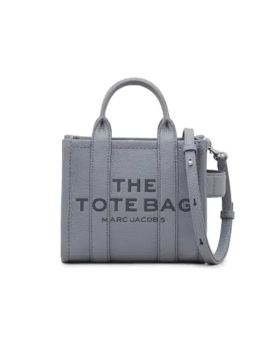 Marc Jacobs Women's The Leather Crossbody Tote Bag - Gray | Thumbnail 1 Marc Jacobs Women's The Leather Crossbody Tote Bag - Gray | Thumbnail 1