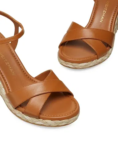 Stuart Weitzman Women's Dayna Leather Espadrille Sandals - Macchiato Natural | Thumbnail 4 Stuart Weitzman Women's Dayna Leather Espadrille Sandals - Macchiato Natural | Thumbnail 4