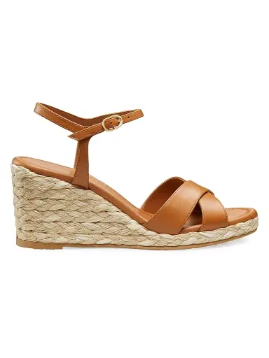 Stuart Weitzman Women's Dayna Leather Espadrille Sandals - Macchiato Natural | Thumbnail 1 Stuart Weitzman Women's Dayna Leather Espadrille Sandals - Macchiato Natural | Thumbnail 1