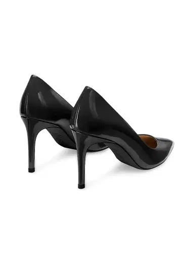 Stuart Weitzman Women's Stuart Power 85 75MM Patent Leather Pumps - Black | Thumbnail 3 Stuart Weitzman Women's Stuart Power 85 75MM Patent Leather Pumps - Black | Thumbnail 3
