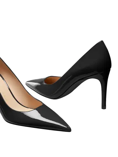 Stuart Weitzman Women's Stuart Power 85 75MM Patent Leather Pumps - Black | Thumbnail 4 Stuart Weitzman Women's Stuart Power 85 75MM Patent Leather Pumps - Black | Thumbnail 4