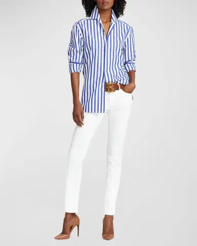 Ralph Lauren Collection Capri Relaxed Fit Striped Cotton Shirt | Thumbnail 2 Ralph Lauren Collection Capri Relaxed Fit Striped Cotton Shirt | Thumbnail 2