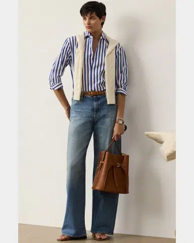 Ralph Lauren Collection Capri Relaxed Fit Striped Cotton Shirt | Thumbnail 5 Ralph Lauren Collection Capri Relaxed Fit Striped Cotton Shirt | Thumbnail 5