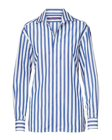 Ralph Lauren Collection Capri Relaxed Fit Striped Cotton Shirt | Thumbnail 1 Ralph Lauren Collection Capri Relaxed Fit Striped Cotton Shirt | Thumbnail 1