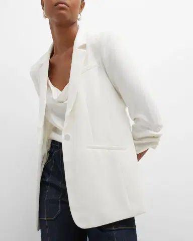 Cinq a Sept Khloe Crepe 3/4-Sleeve Blazer | Thumbnail 7 Cinq a Sept Khloe Crepe 3/4-Sleeve Blazer | Thumbnail 7