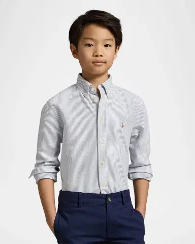 Polo Ralph Lauren Boy 's Cotton Oxford Stripe Sport Shirt | Thumbnail 5 Polo Ralph Lauren Boy 's Cotton Oxford Stripe Sport Shirt | Thumbnail 5