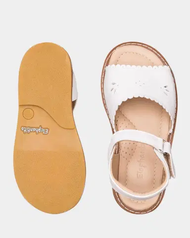 Elephantito Girls ' Classic Leather Scalloped Sandal, Toddler/Kids | Thumbnail 2 Elephantito Girls ' Classic Leather Scalloped Sandal, Toddler/Kids | Thumbnail 2