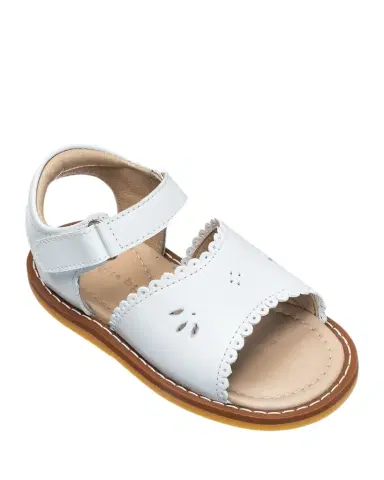 Elephantito Girls ' Classic Leather Scalloped Sandal, Toddler/Kids | Thumbnail 1 Elephantito Girls ' Classic Leather Scalloped Sandal, Toddler/Kids | Thumbnail 1