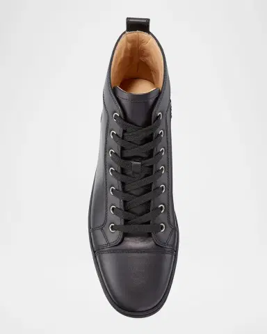 Christian Louboutin Men's Louis Leather High-Top Sneakers | Thumbnail 2 Christian Louboutin Men's Louis Leather High-Top Sneakers | Thumbnail 2