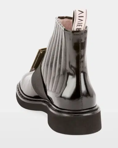 Roger Vivier Viv Ranger Patent Leather Pilgrim Buckle Booties | Thumbnail 3 Roger Vivier Viv Ranger Patent Leather Pilgrim Buckle Booties | Thumbnail 3