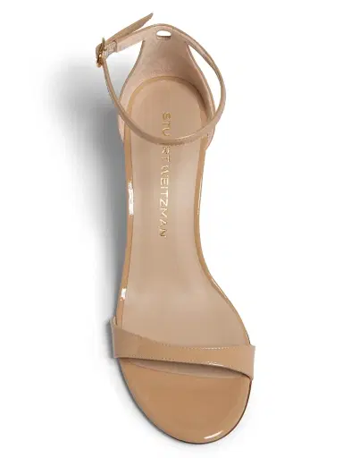 Stuart Weitzman Women's Nudist II 75MM Patent Leather Sandals - Adobe | Thumbnail 4 Stuart Weitzman Women's Nudist II 75MM Patent Leather Sandals - Adobe | Thumbnail 4