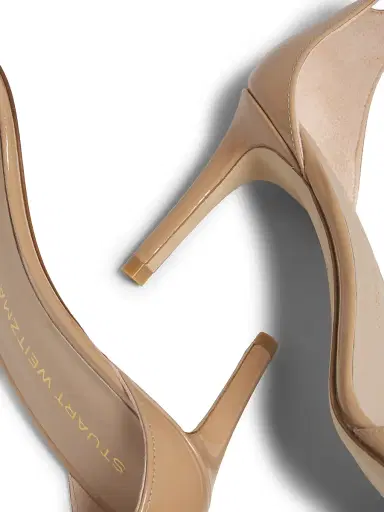 Stuart Weitzman Women's Nudist II 75MM Patent Leather Sandals - Adobe | Thumbnail 6 Stuart Weitzman Women's Nudist II 75MM Patent Leather Sandals - Adobe | Thumbnail 6
