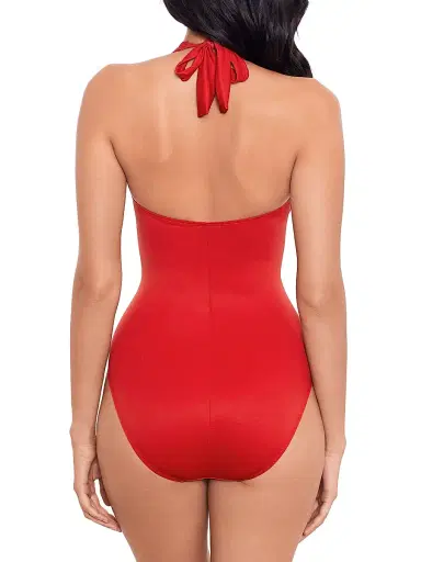 Miraclesuit Swim Women's Rock Solid Utopia Halter One-Piece Swimsuit - Cayenne - Size 12 | Thumbnail 4 Miraclesuit Swim Women's Rock Solid Utopia Halter One-Piece Swimsuit - Cayenne - Size 12 | Thumbnail 4
