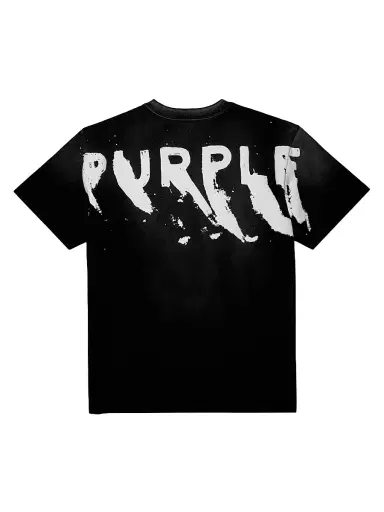 Purple Brand Men's Graphic Logo Knit Jersey Crewneck T-Shirt - Black | Thumbnail 3 Purple Brand Men's Graphic Logo Knit Jersey Crewneck T-Shirt - Black | Thumbnail 3