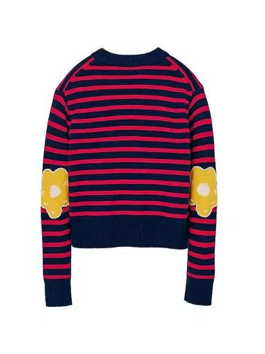 Marc Jacobs Women's Joy Striped Wool-Cashmere Sweater - Navy Red | Thumbnail 3 Marc Jacobs Women's Joy Striped Wool-Cashmere Sweater - Navy Red | Thumbnail 3