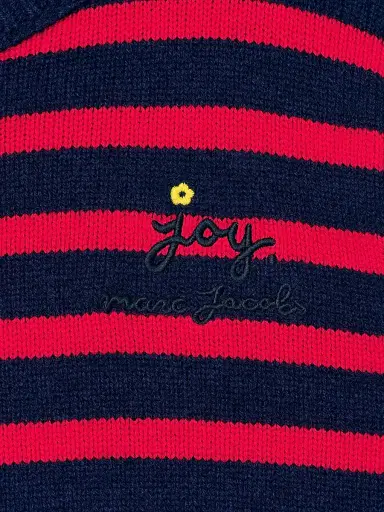 Marc Jacobs Women's Joy Striped Wool-Cashmere Sweater - Navy Red | Thumbnail 7 Marc Jacobs Women's Joy Striped Wool-Cashmere Sweater - Navy Red | Thumbnail 7