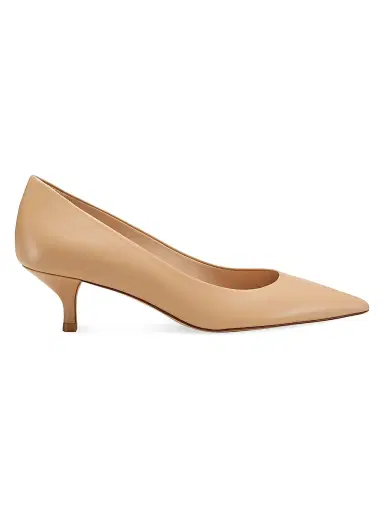 Stuart Weitzman Women's Power 50MM Leather Pumps - Adobe | Thumbnail 1 Stuart Weitzman Women's Power 50MM Leather Pumps - Adobe | Thumbnail 1