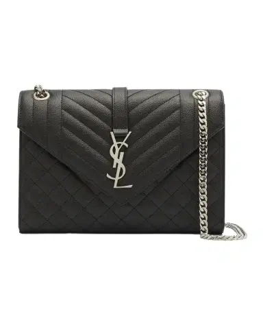Saint Laurent Envelope Triquilt Medium YSL Shoulder Bag in Grained Leather | Thumbnail 1 Saint Laurent Envelope Triquilt Medium YSL Shoulder Bag in Grained Leather | Thumbnail 1