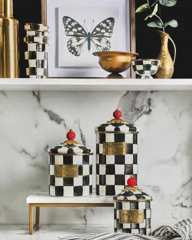 MacKenzie-Childs Courtly Check Enamel Canister | Thumbnail 4 MacKenzie-Childs Courtly Check Enamel Canister | Thumbnail 4