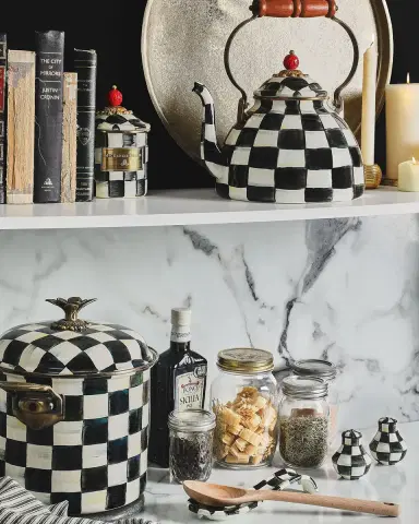 MacKenzie-Childs Courtly Check Enamel Canister | Thumbnail 6 MacKenzie-Childs Courtly Check Enamel Canister | Thumbnail 6
