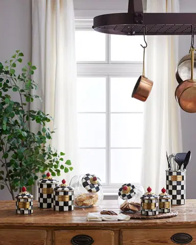 MacKenzie-Childs Courtly Check Enamel Canister | Thumbnail 7 MacKenzie-Childs Courtly Check Enamel Canister | Thumbnail 7