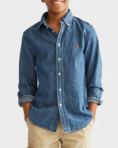 Polo Ralph Lauren Boy's Woven Chambray Shirt | Thumbnail 3 Polo Ralph Lauren Boy's Woven Chambray Shirt | Thumbnail 3