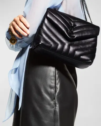 Saint Laurent Loulou Small YSL Shoulder Bag in Quilted Leather | Thumbnail 2 Saint Laurent Loulou Small YSL Shoulder Bag in Quilted Leather | Thumbnail 2