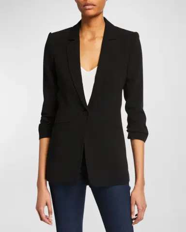 Cinq a Sept Khloe Crepe 3/4-Sleeve Blazer | Thumbnail 4 Cinq a Sept Khloe Crepe 3/4-Sleeve Blazer | Thumbnail 4