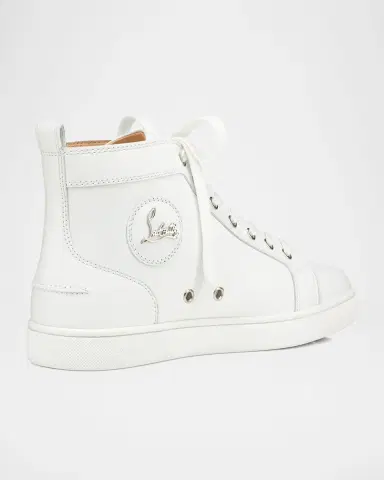 Christian Louboutin Men's Louis Leather High-Top Sneakers | Thumbnail 4 Christian Louboutin Men's Louis Leather High-Top Sneakers | Thumbnail 4