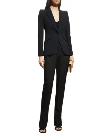 Alexander McQueen Classic Single-Breasted Suiting Blazer | Thumbnail 1 Alexander McQueen Classic Single-Breasted Suiting Blazer | Thumbnail 1