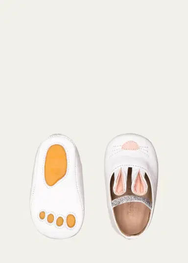 Elephantito Girls ' Leather Bunny Sleeper Ballet Flat, Infant/Toddler | Thumbnail 2 Elephantito Girls ' Leather Bunny Sleeper Ballet Flat, Infant/Toddler | Thumbnail 2