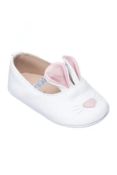 Elephantito Girls ' Leather Bunny Sleeper Ballet Flat, Infant/Toddler | Thumbnail 3 Elephantito Girls ' Leather Bunny Sleeper Ballet Flat, Infant/Toddler | Thumbnail 3