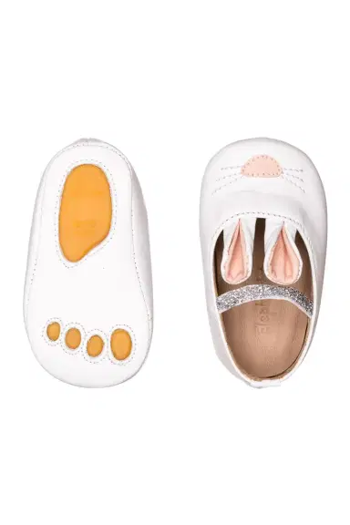 Elephantito Girls ' Leather Bunny Sleeper Ballet Flat, Infant/Toddler | Thumbnail 4 Elephantito Girls ' Leather Bunny Sleeper Ballet Flat, Infant/Toddler | Thumbnail 4