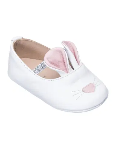 Elephantito Girls ' Leather Bunny Sleeper Ballet Flat, Infant/Toddler | Thumbnail 1 Elephantito Girls ' Leather Bunny Sleeper Ballet Flat, Infant/Toddler | Thumbnail 1
